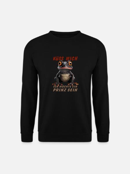 FROSCH KÜSS MICH MÖCHTE PRINZ SEIN - Unisex Pullover - Schwarz