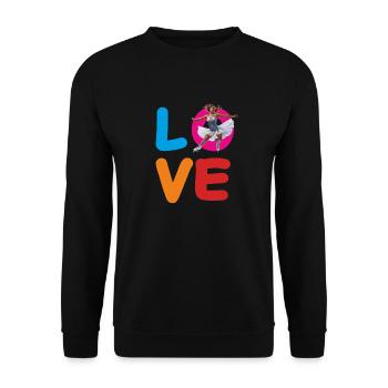 EISKUNSTLAUF LOVE - Unisex Pullover - Schwarz - Vorne - Alina (178cm) & Michal (187cm)