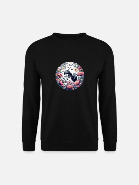 Ameisen Blumen - Unisex Pullover - Schwarz