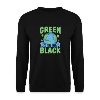 Green is the new black - Unisex Sweatshirt - black - Front - Alina (178cm) & Michal (187cm)