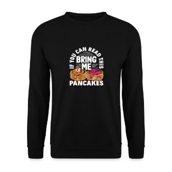 Les crêpes m’apportent de la joie - Sweat-shirt Unisexe - noir - Devant - Alina (178cm) & Michal (187cm)