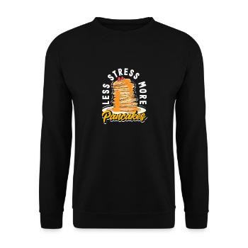 Des crêpes moins de stress, plus de crêpes - Sweat-shirt Unisexe - noir - Devant - Alina (178cm) & Michal (187cm)