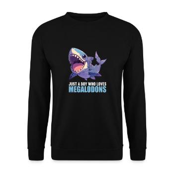 Megalodons Megalodon - Unisex Sweatshirt - black - Front - Alina (178cm) & Michal (187cm)