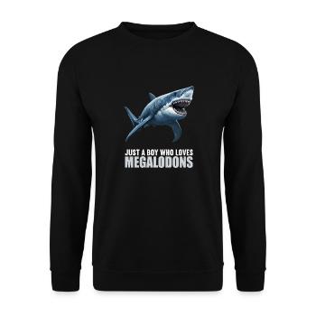 Megalodons Megalodon - Unisex Sweatshirt - black - Front - Alina (178cm) & Michal (187cm)