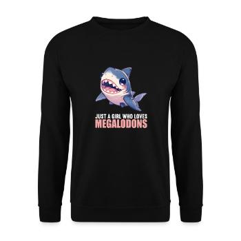 Megalodons Megalodon - Unisex Sweatshirt - black - Front - Alina (178cm) & Michal (187cm)