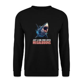 Megalodons Megalodon - Unisex Sweatshirt - black - Front - Alina (178cm) & Michal (187cm)