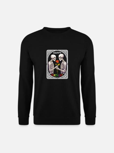 PLAYING CARD HAPPY BIRTHGAY - Unisex Sweatshirt - black