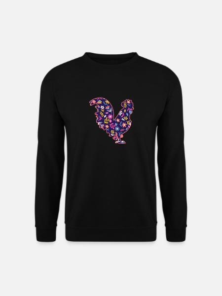 Hühner Hahn - Unisex Pullover - Schwarz