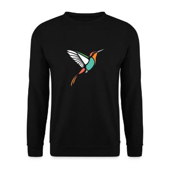 Kolibri - Unisex Pullover - Schwarz - Vorne - Alina (178cm) & Michal (187cm)