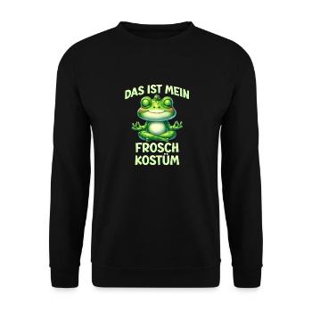 Karneval Party DAS IST MEIN FROSCHKOSTÜM Lustiges - Unisex Pullover - Schwarz - Vorne - Alina (178cm) & Michal (187cm)