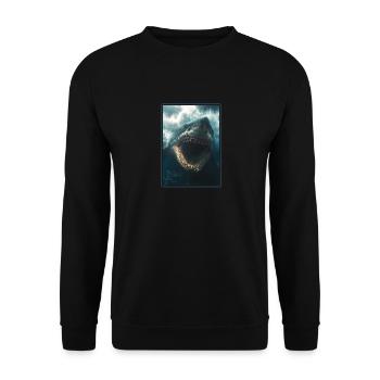 Great White Sharks Great White Shark - Unisex Sweatshirt - black - Front - Alina (178cm) & Michal (187cm)