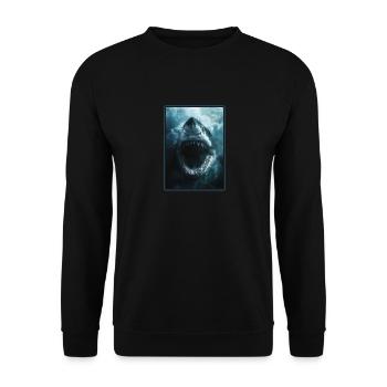 Great White Sharks Great White Shark - Unisex Sweatshirt - black - Front - Alina (178cm) & Michal (187cm)