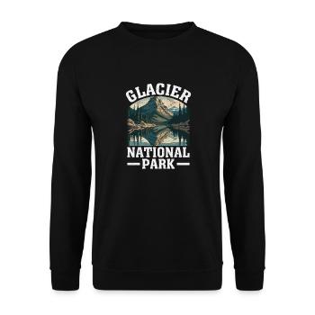 Glacier National Park Natur Design - Unisex Pullover - Schwarz - Vorne - Alina (178cm) & Michal (187cm)