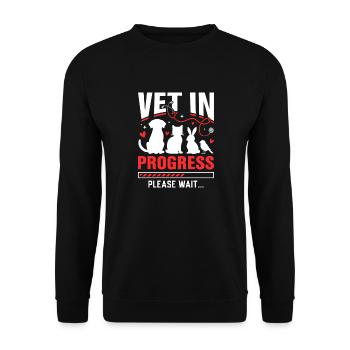Veterinarian in training Lustig - Unisex Sweatshirt - black - Front - Alina (178cm) & Michal (187cm)