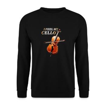 I FEEL MY CELLO - Unisex Pullover - Schwarz - Vorne - Alina (178cm) & Michal (187cm)