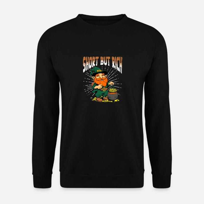 Funny St. Patrick's Day Leprechaun - Unisex Sweatshirt - black