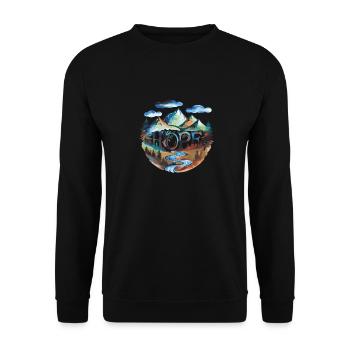 Hope On The Trails In The Countryside - Unisex Sweatshirt - black - Front - Alina (178cm) & Michal (187cm)