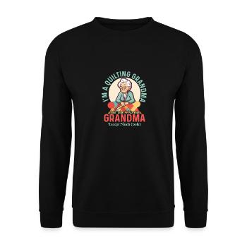 I'm A Quilting Grandma Quilter Sewing - Unisex Sweatshirt - black - Front - Alina (178cm) & Michal (187cm)