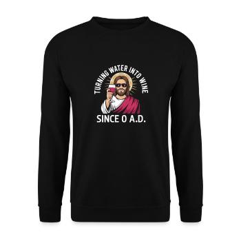 l’eau en vin depuis l’an 0 après J.-C. - Sweat-shirt Unisexe - noir - Devant - Alina (178cm) & Michal (187cm)