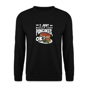 Les crêpes J’aime les crêpes, d’accord ? - Sweat-shirt Unisexe - noir - Devant - Alina (178cm) & Michal (187cm)