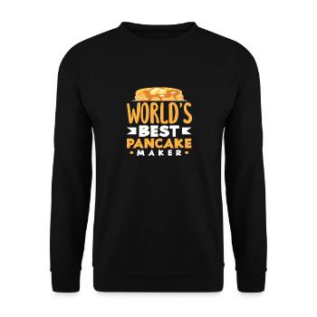 Pancakes Best Pancake Maker - Unisex Sweatshirt - black - Front - Alina (178cm) & Michal (187cm)