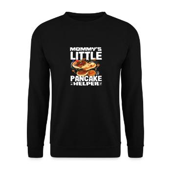 Crêpes Le petit assistant de maman - Sweat-shirt Unisexe - noir - Devant - Alina (178cm) & Michal (187cm)