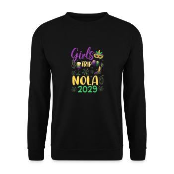 Girls Trip NOLA 2029 - Unisex Sweatshirt - black - Front - Alina (178cm) & Michal (187cm)