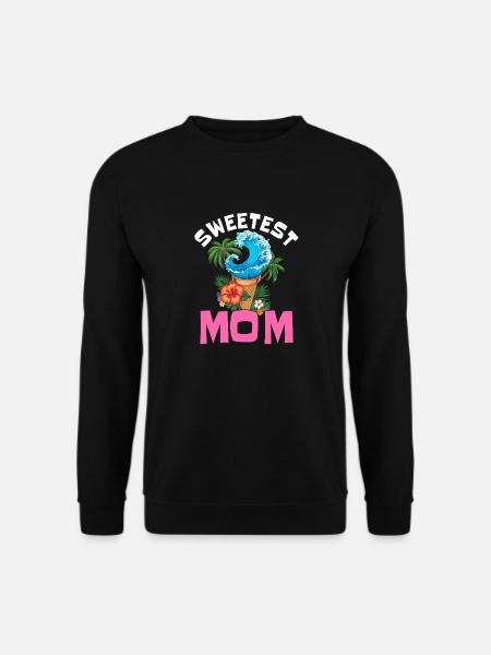 Sweetest Mom – Summer & Waves - Unisex Sweatshirt - black