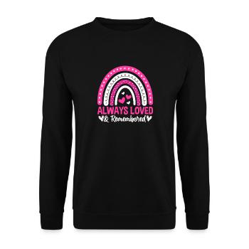 Always Loved and Remembered - Unisex Sweatshirt - black - Front - Alina (178cm) & Michal (187cm)
