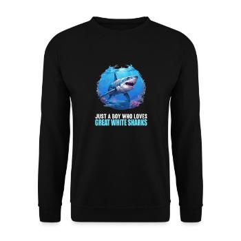 Great White Sharks Great White Shark - Unisex Sweatshirt - black - Front - Alina (178cm) & Michal (187cm)
