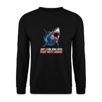 Great White Sharks Great White Shark - Unisex Sweatshirt - black - Front - Alina (178cm) & Michal (187cm)