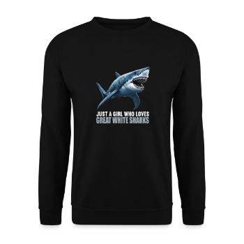 Great White Sharks Great White Shark - Unisex Sweatshirt - black - Front - Alina (178cm) & Michal (187cm)
