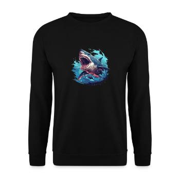 Haie Hai - Unisex Pullover - Schwarz - Vorne - Alina (178cm) & Michal (187cm)