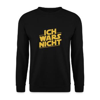Ich Wars Nicht - Unisex Sweatshirt - black - Front - Alina (178cm) & Michal (187cm)