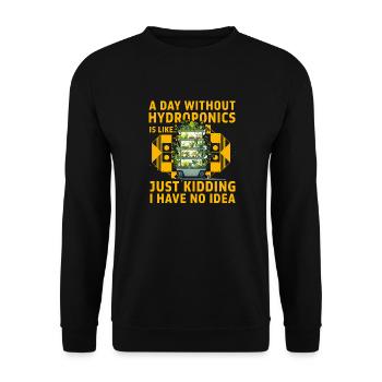 Hydroponics - Unisex Sweatshirt - black - Front - Alina (178cm) & Michal (187cm)
