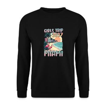 Girls Trip Miami 2027 - Unisex Sweatshirt - black - Front - Alina (178cm) & Michal (187cm)
