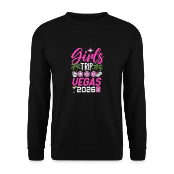 Girls Trip Las Vegas 2026 - Unisex Pullover - Schwarz - Vorne - Alina (178cm) & Michal (187cm)