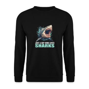 Requins Requin - Sweat-shirt Unisexe - noir - Devant - Alina (178cm) & Michal (187cm)