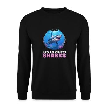 Requins Requin - Sweat-shirt Unisexe - noir - Devant - Alina (178cm) & Michal (187cm)