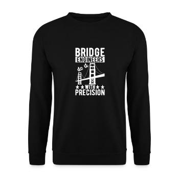 Ingénieur des ponts Construction de ponts - Sweat-shirt Unisexe - noir - Devant - Alina (178cm) & Michal (187cm)