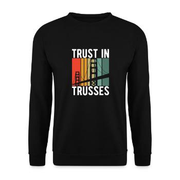 Ingénieur des ponts Construction de ponts - Sweat-shirt Unisexe - noir - Devant - Alina (178cm) & Michal (187cm)