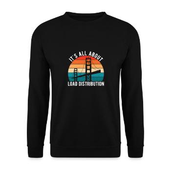 Ingénieur des ponts Construction de ponts - Sweat-shirt Unisexe - noir - Devant - Alina (178cm) & Michal (187cm)