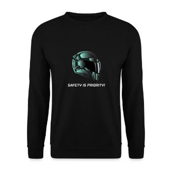 SAFETY IS PRIORITY - Unisex Sweatshirt - black - Front - Alina (178cm) & Michal (187cm)