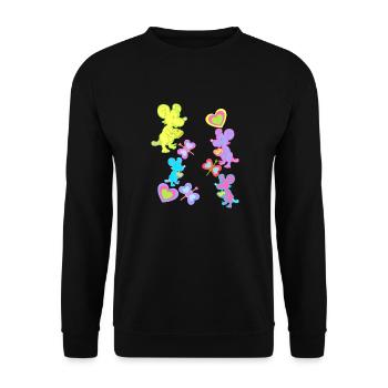 Mouse Mice Rat Rats Rodents Rodents Child - Unisex Sweatshirt - black - Front - Alina (178cm) & Michal (187cm)
