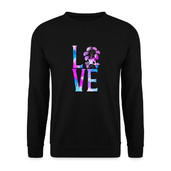 Plant Lover Gardening Monstera - Unisex Pullover - Schwarz - Vorne - Alina (178cm) & Michal (187cm)