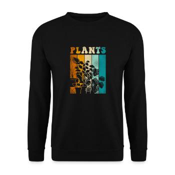 Amoureux des plantes jardinage rétro - Sweat-shirt Unisexe - noir - Devant - Alina (178cm) & Michal (187cm)