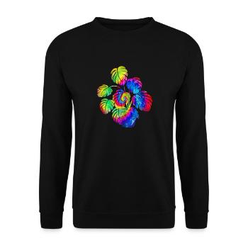Amateur de plantes jardinage Tie Dye - Sweat-shirt Unisexe - noir - Devant - Alina (178cm) & Michal (187cm)