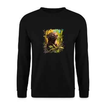 Vison Vison - Sweat-shirt Unisexe - noir - Devant - Alina (178cm) & Michal (187cm)