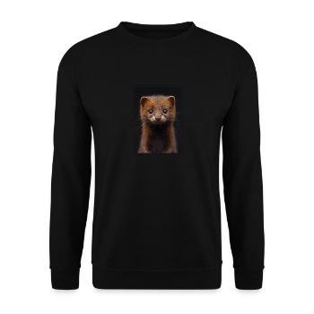 Vison Vison - Sweat-shirt Unisexe - noir - Devant - Alina (178cm) & Michal (187cm)