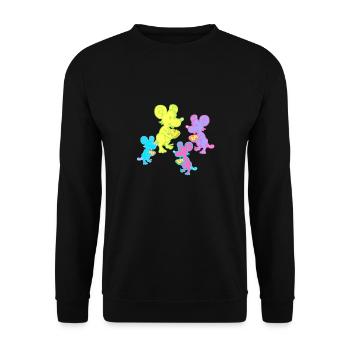 Retro Mice Mouse 80s 90s Vintage Kids Child - Unisex Sweatshirt - black - Front - Alina (178cm) & Michal (187cm)